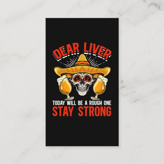 Carte De Visite Drôle Cinco De Mayo Bière Joke Alcool Amusement (Devant)
