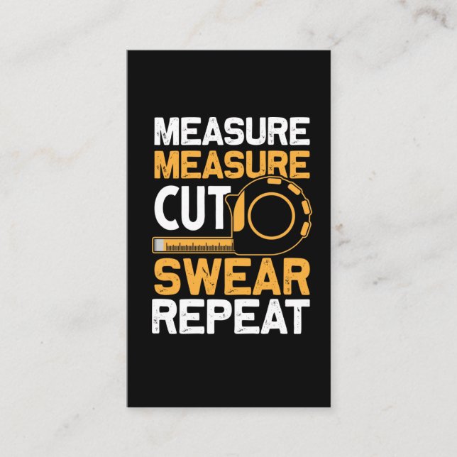 Carte De Visite Drôle de charpentier et d'artisan de papa (Devant)