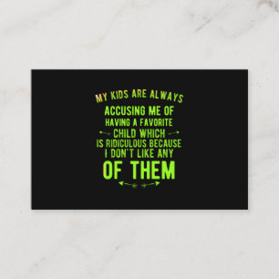 Carte De Visite Drôle Enfant ridicule