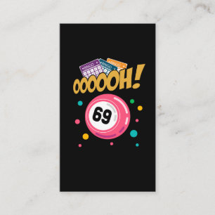 Carte De Visite Drôle Joueur de Bingo 69 Plaisanterie