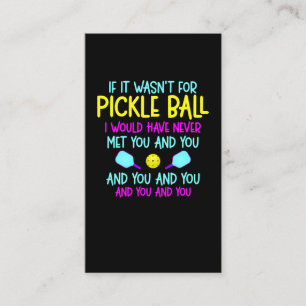 Carte De Visite Drôle Joueur de Pickleball Team Quote