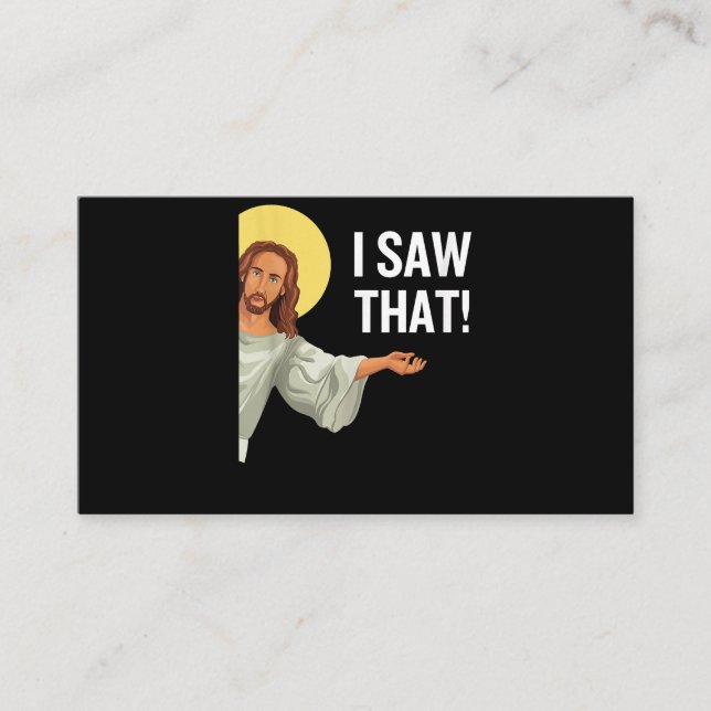 Carte De Visite Drôle Mème Jésus J'Ai Vu Que Citation Chrétienne D (Devant)