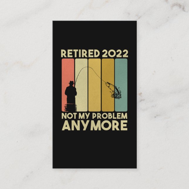 Carte De Visite Drôle Retraite 2022 Hommes Femmes Retraité Fisher (Devant)