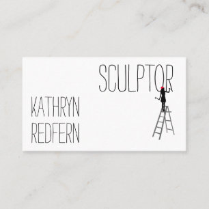 Carte De Visite Drôle sculpteur femme personnalisable