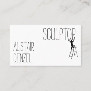 Carte De Visite Drôle sculpteur homme personnalisable