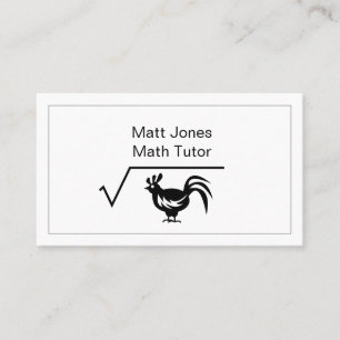 Carte De Visite Drôle Tuteur en mathématiques ou Carré de l'enseig