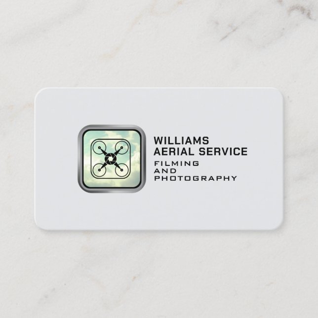 Carte De Visite Drone de logo minimal (Devant)