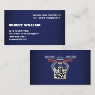 Carte de visite drone QR Code moderne pour la phot
