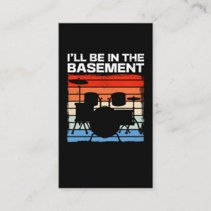 Carte De Visite Drum Set amusant Batteur rétro