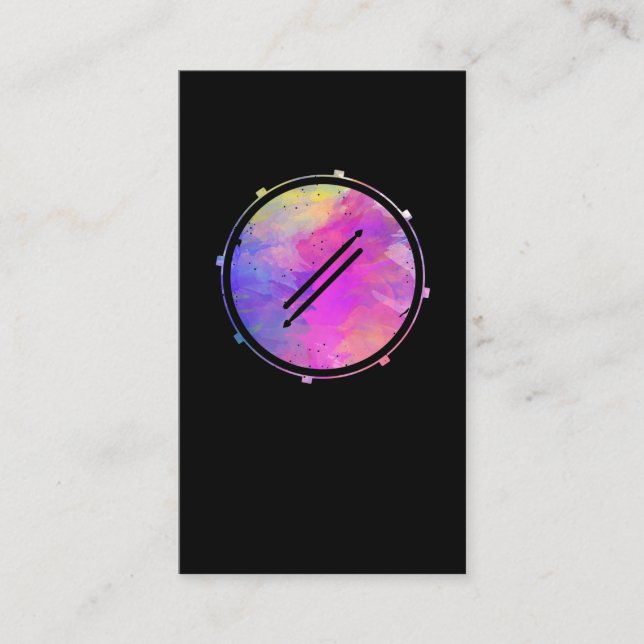 Carte De Visite Drummer Drumsticks Drum Rock Band Musicien (Devant)