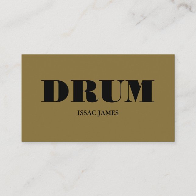 Carte De Visite Drummer élégant, Musicien professionnel (Devant)