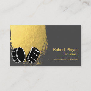 Carte De Visite Drummer Percussionist Musical Événement Drums Djs
