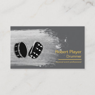 Carte De Visite Drummer Percussionist Musical Événement Drums Djs