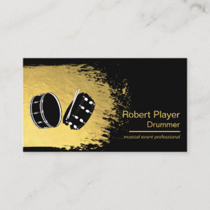 Carte De Visite Drummer Percussionist Musical Événement Drums Djs