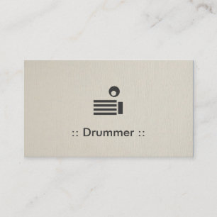 Carte De Visite Drummer Simple Élégant Professionnel