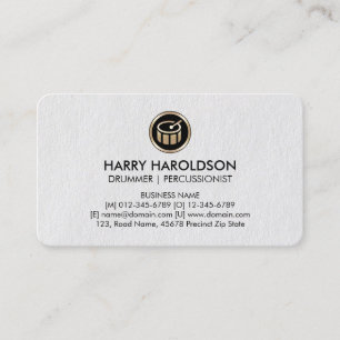 Carte De Visite Drums Drummer Percussionist Premium BusinessCard