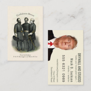 Carte De Visite Drywall Stucco Peinture des héros de guerre civile