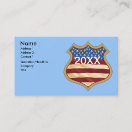 Carte de visite du bouclier de campagne politique