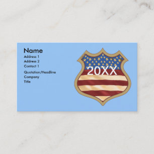 Carte de visite du bouclier de campagne politique