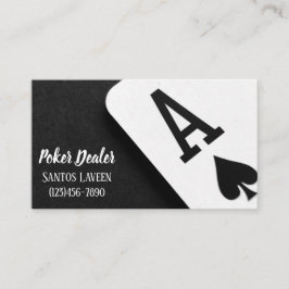 Carte de visite du casino de poker Dealer