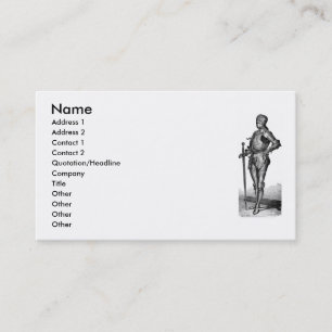 Carte de visite du Chevalier médiéval