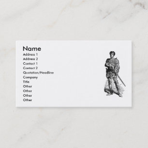 Carte de visite du Chevalier médiéval
