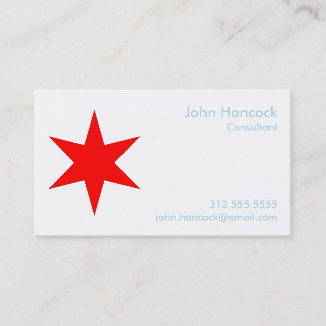 Carte de visite du Chicago Flag avec calendrier 20 (Devant)