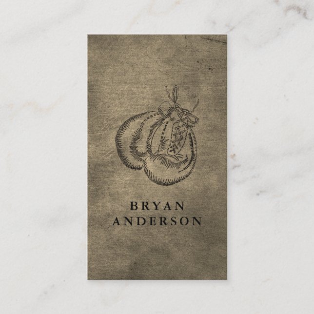 Carte de visite du club de gants de boxe (Devant)