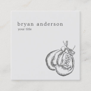 Carte de visite du club de gants de boxe