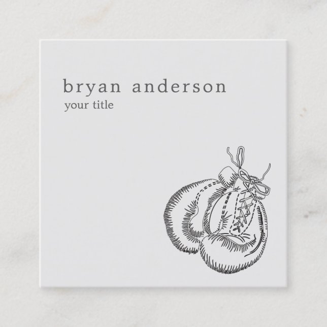 Carte de visite du club de gants de boxe (Devant)