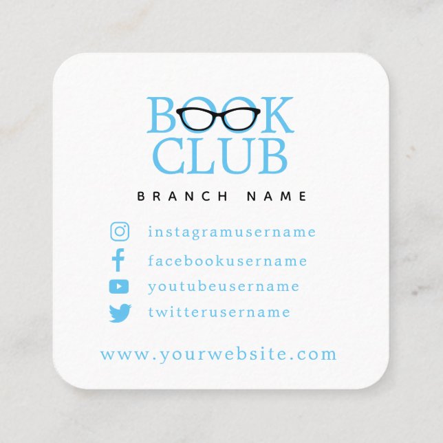 Carte de visite du club de livres (Dos)