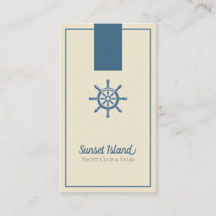 Carte de visite du club de vente de yachts et de b