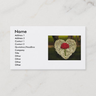 Carte de visite du coeur de Red Rose