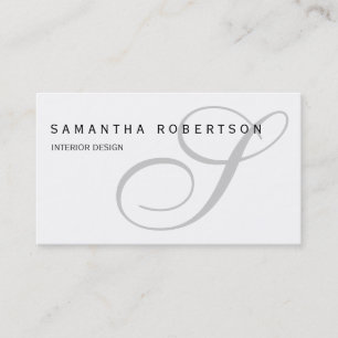 Carte de visite du concepteur d'intérieur blanc Mo