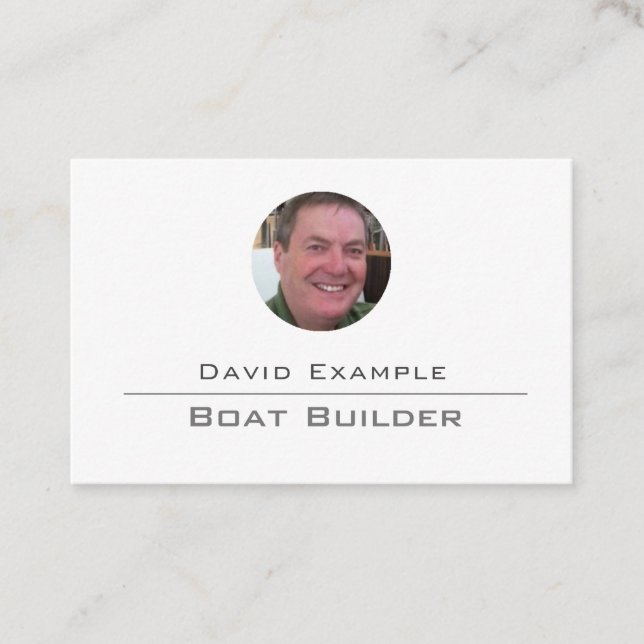 Carte de visite du constructeur de bateaux (Devant)