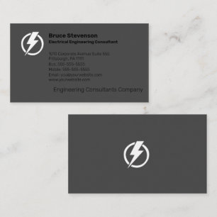 Carte de visite du consultant en génie électriqu