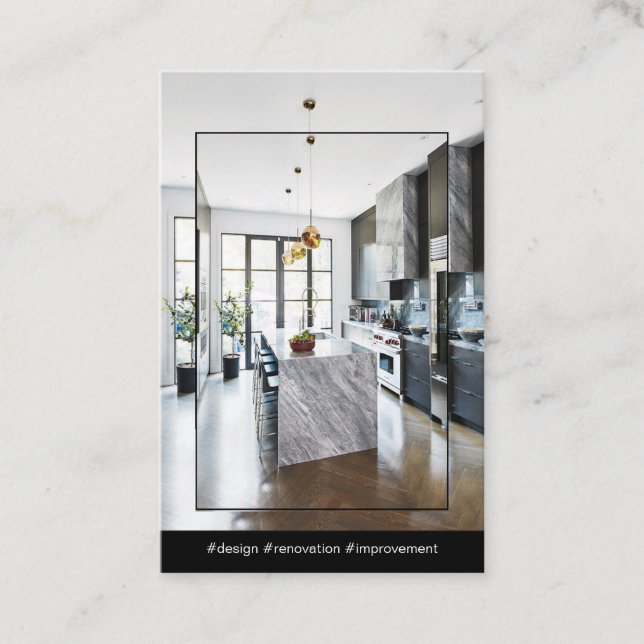 carte de visite du décorateur/entrepreneur (Devant)