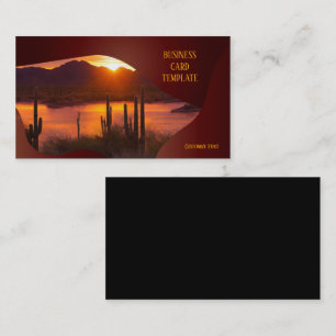 Carte de visite du désert de Sunset en Arizona