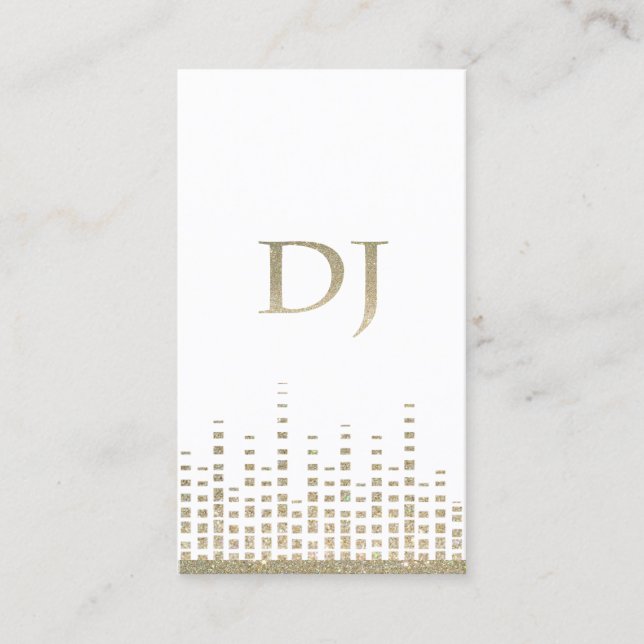 Carte de visite du DJ de parties scintillantes (Devant)