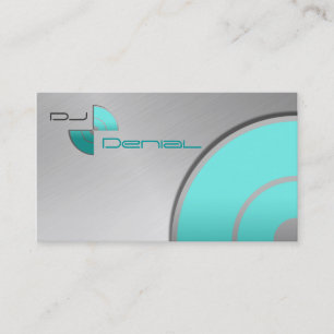 Carte de visite du DJ d'effet en métal
