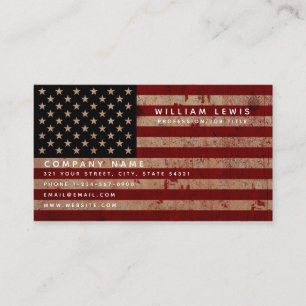 Carte de visite du drapeau patriotique américain