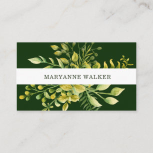 Carte de visite du feuillage d'hiver