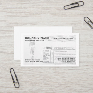 Carte de visite du formulaire fiscal fédéral prépa
