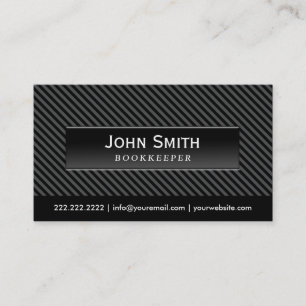 Carte de visite du gardien de livres cool Black St