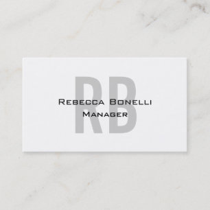 Carte de visite du gestionnaire de monogrammes gri