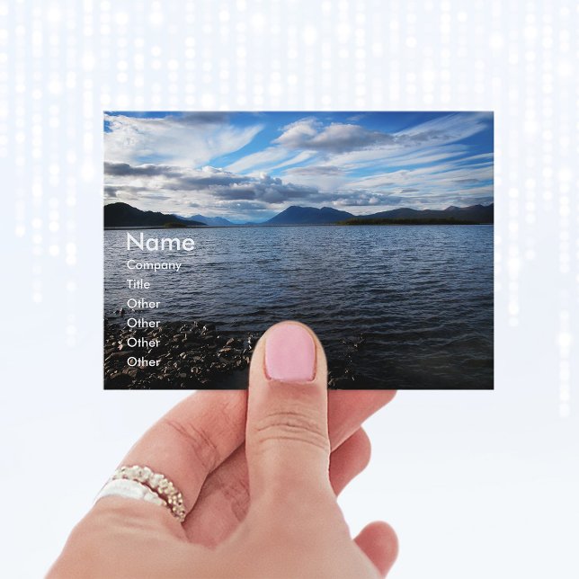 Carte de visite du lac Aleknagik (Alaskan Lake Photo Business Cards)