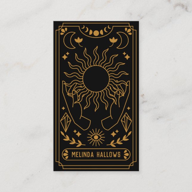 Carte de visite du lecteur de carte Tarot (Devant)