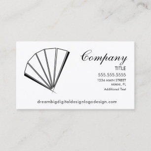 Carte de visite du logo asiatique du ventilateur