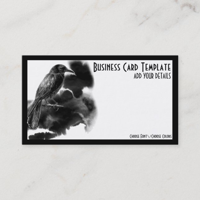 Carte de visite du logo Black Bird (Devant)