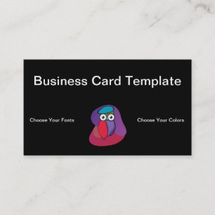 Carte de visite du logo Chouette colorée